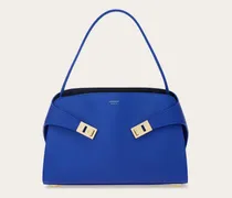 Damen Zweifarbige Schultertasche Hug Soft (M) Blau