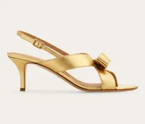 Damen Sandale mit Vara-Schleife Gold Größe