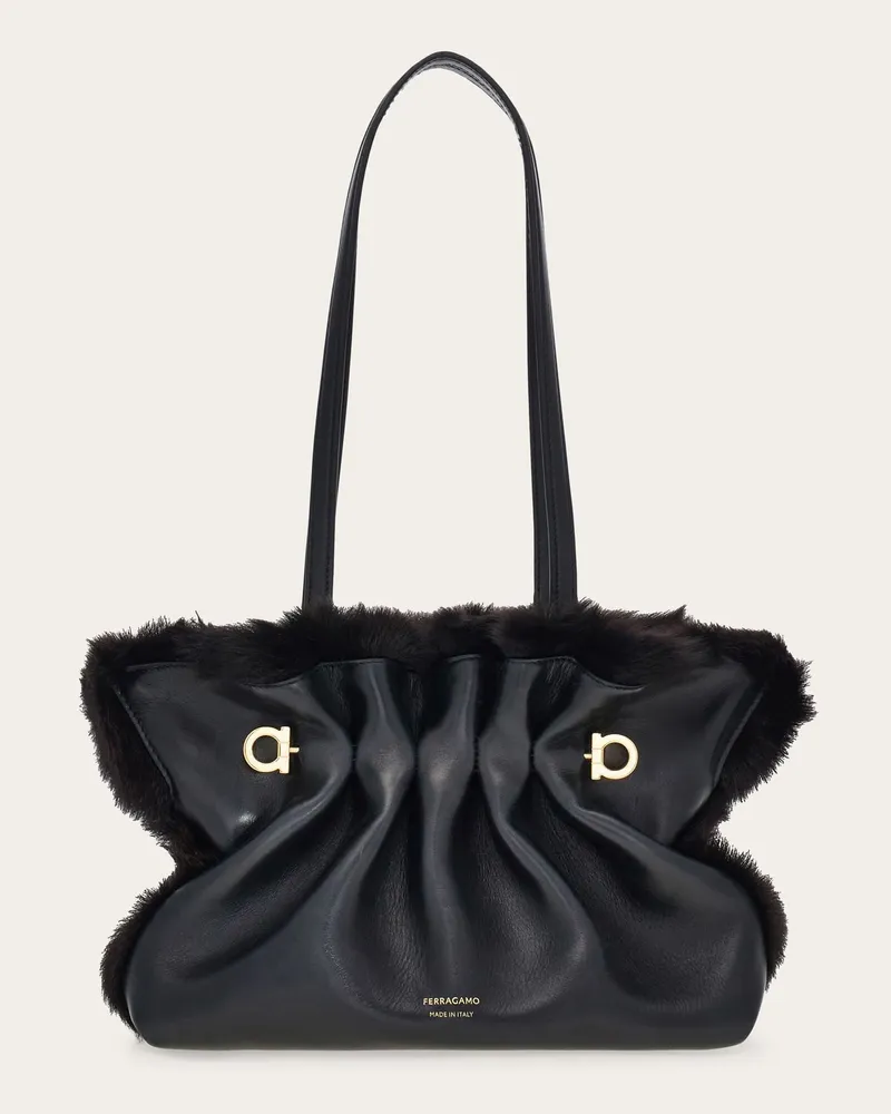 Ferragamo Damen Ferragamo Soft-bag (S) Schwarz Schwarz