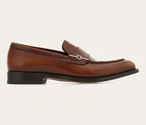 Herren Penny-Loafer mit Gancini-Ornament Braun Größe