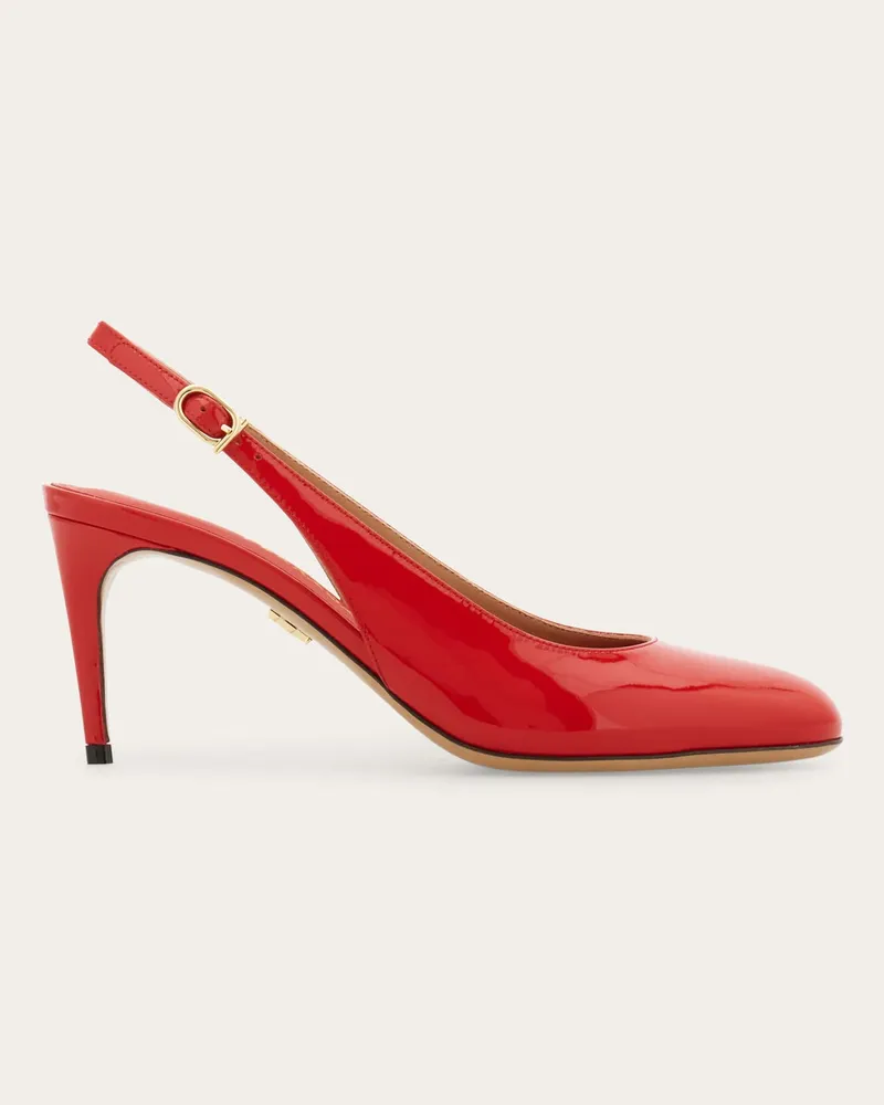 Ferragamo Damen Slingback Rot Größe 5 Rot
