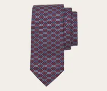 Herren Seidenkrawatte mit Gancini-Print Rot