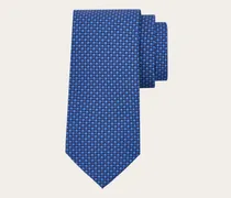 Herren Seidenkrawatte mit Gancini letter-Print Blau