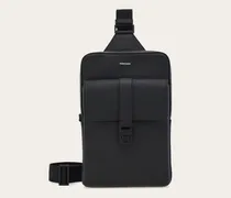 Herren Einschulter-Rucksack Schwarz