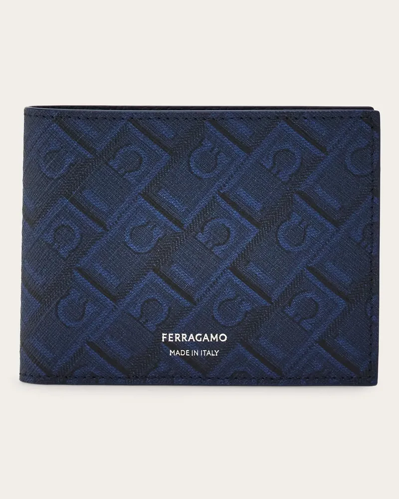 Ferragamo Herren Brieftasche Ferragamo Monogram Blau Blau