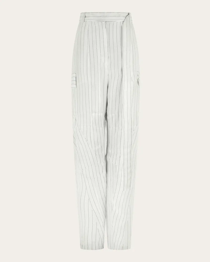 Ferragamo Damen Cargohose Weiß Weiß