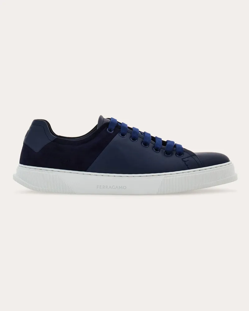 Ferragamo Herren Low-Top-Sneaker Blau Größe Blau