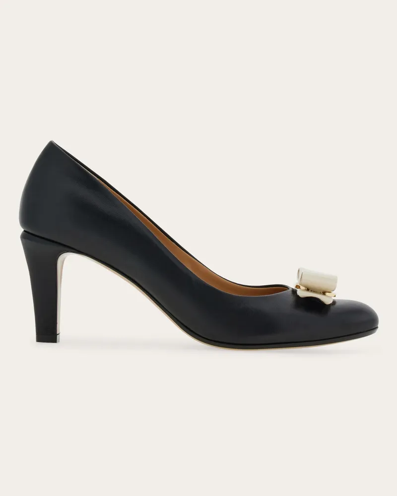 Ferragamo Damen Pumps mit Vara-Schleife Schwarz Größe Schwarz