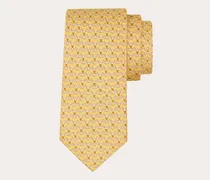 Herren Seidenkrawatte mit Club-Print Gelb