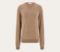 Herren Pullover mit Brusttasche Beige