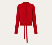 Damen Cardigan mit Gürtel Rot