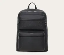 Herren Ferragamo Monogram Rucksack Schwarz