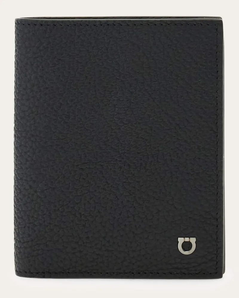 Ferragamo Herren Gancini Kreditkartenetui Schwarz Schwarz