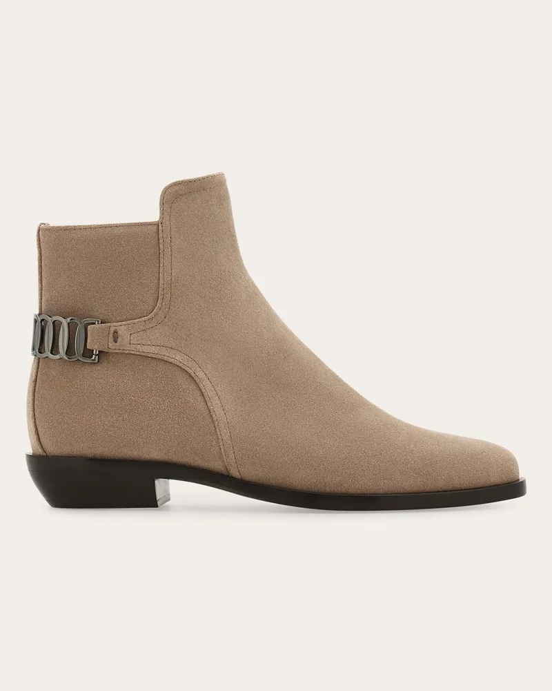 Ferragamo Damen Stiefelette Vara Chain Beige Größe Beige