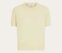 Damen T-Shirt aus Kaschmir Weiß