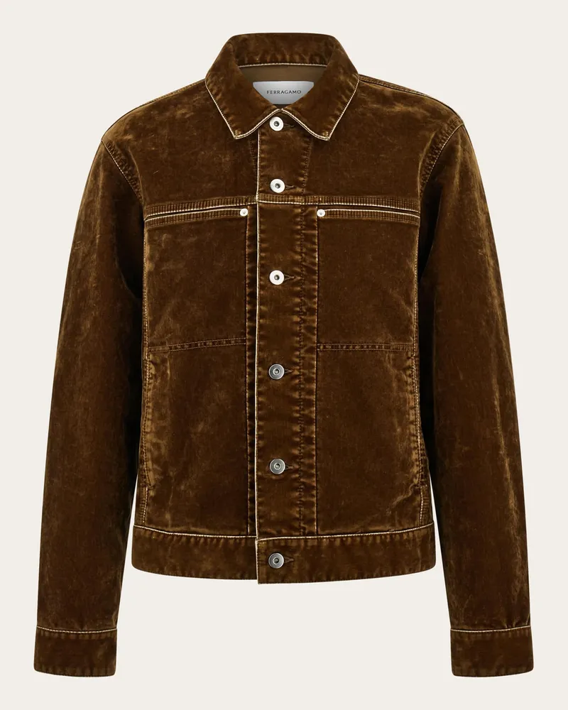 Ferragamo Herren Workwear-Blouson Braun Braun