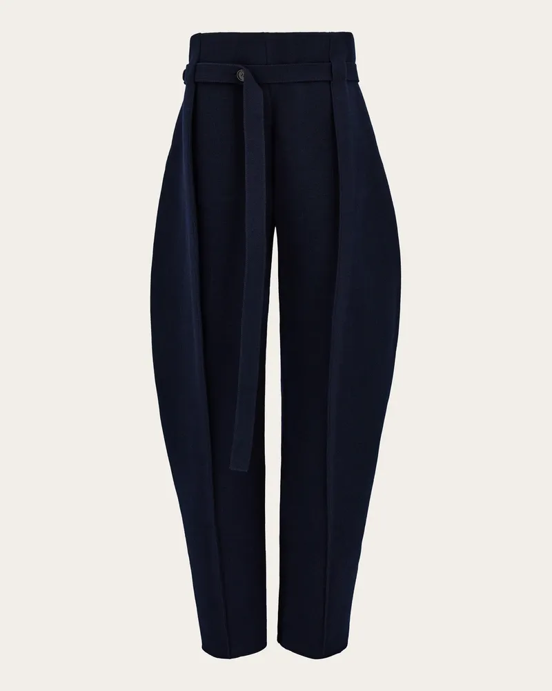 Ferragamo Damen Barrel-Hose aus Maschenware Blau Blau