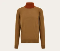 Herren Rollkragenpullover Braun