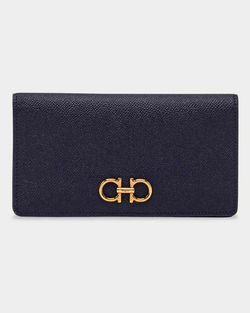 Ferragamo Damen Gancini Brieftasche Blau Blau