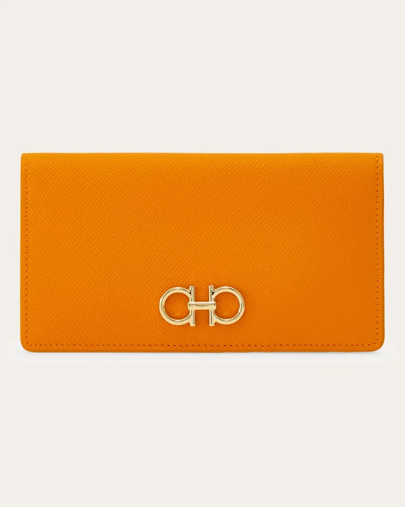 Ferragamo Damen Gancini Brieftasche Orange Orange