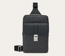 Herren Hug Einschulter-Rucksack Schwarz