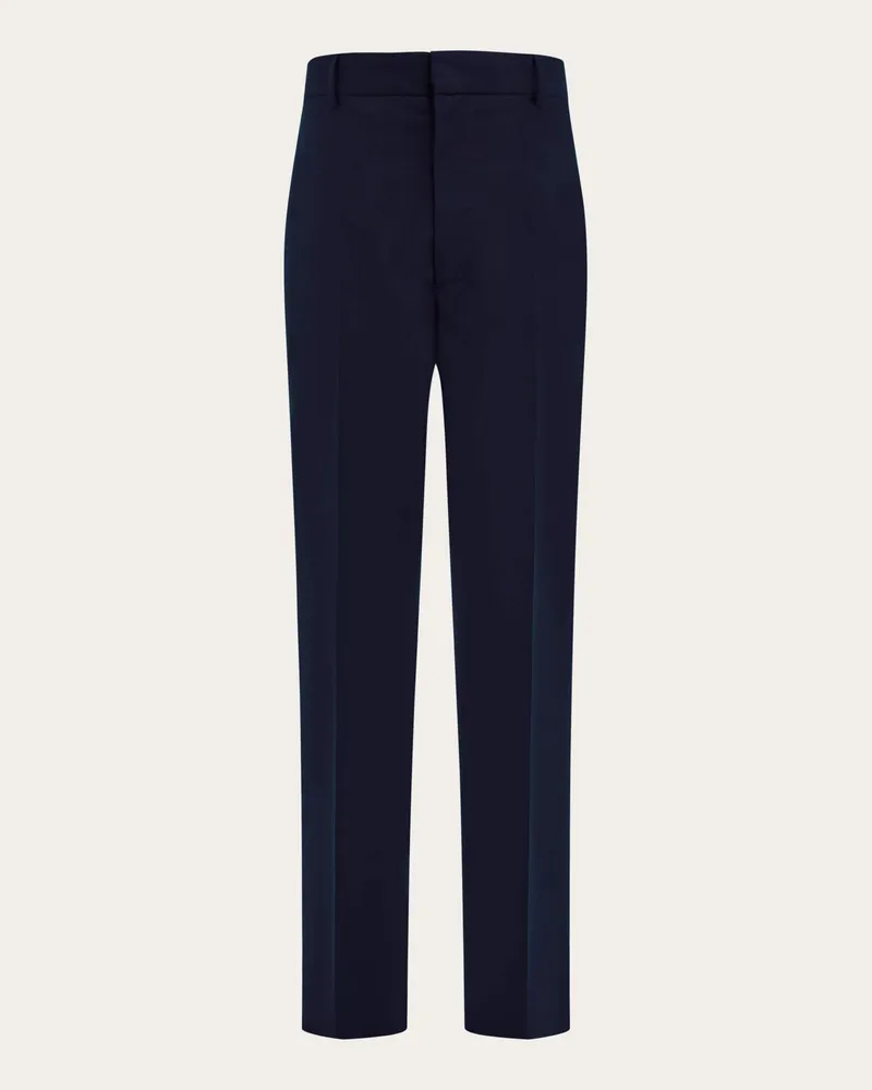 Ferragamo Herren Hose aus Baumwoll-Canvas Blau Blau