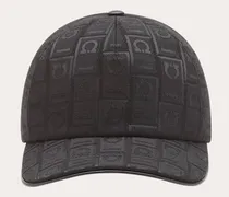 Herren Baseballcap mit Gancini-Monogramm Schwarz