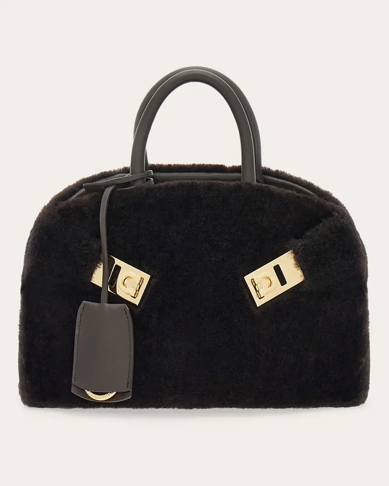 Ferragamo Damen Hug Handtasche (XS) Braun Braun