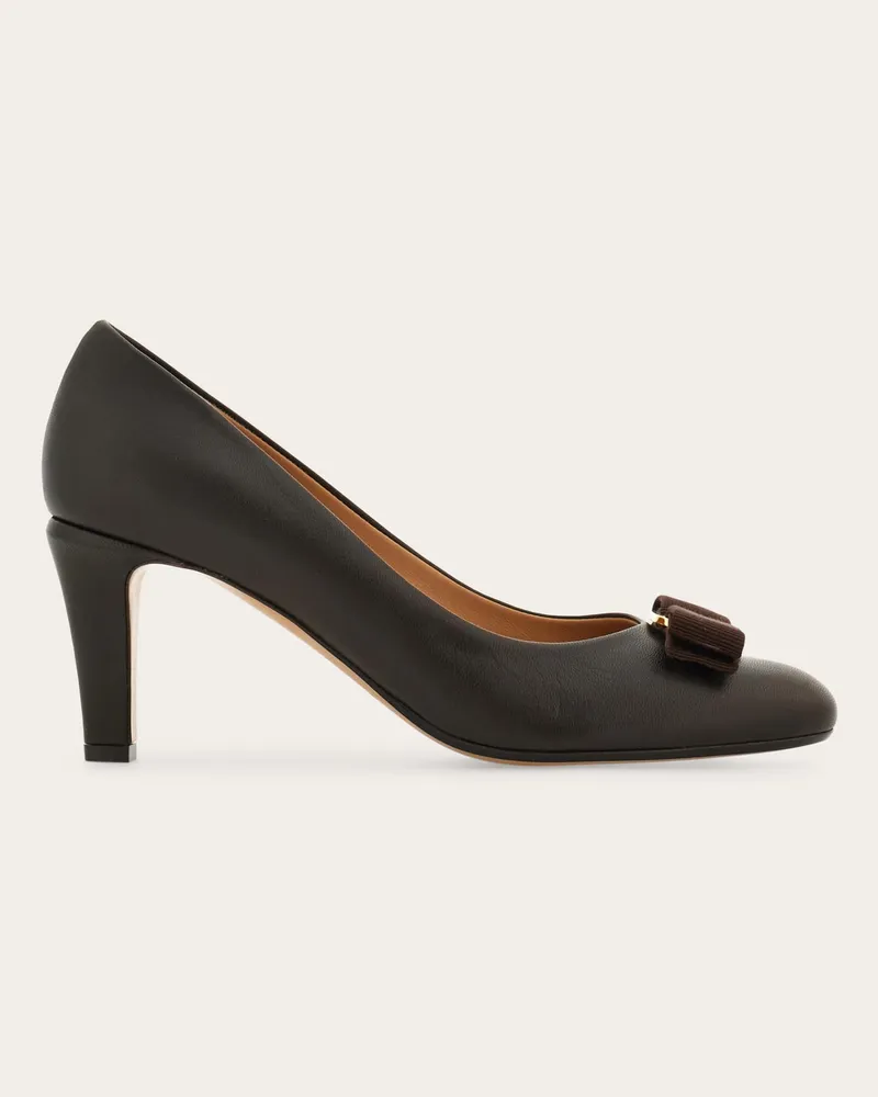 Ferragamo Damen Pumps mit Vara-Schleife Braun Größe Braun