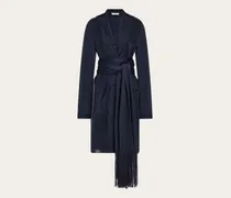 Damen Duster-Mantel in Jersey Blau