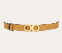 Damen Verstellbarer Gancini-Wendegürtel Beige