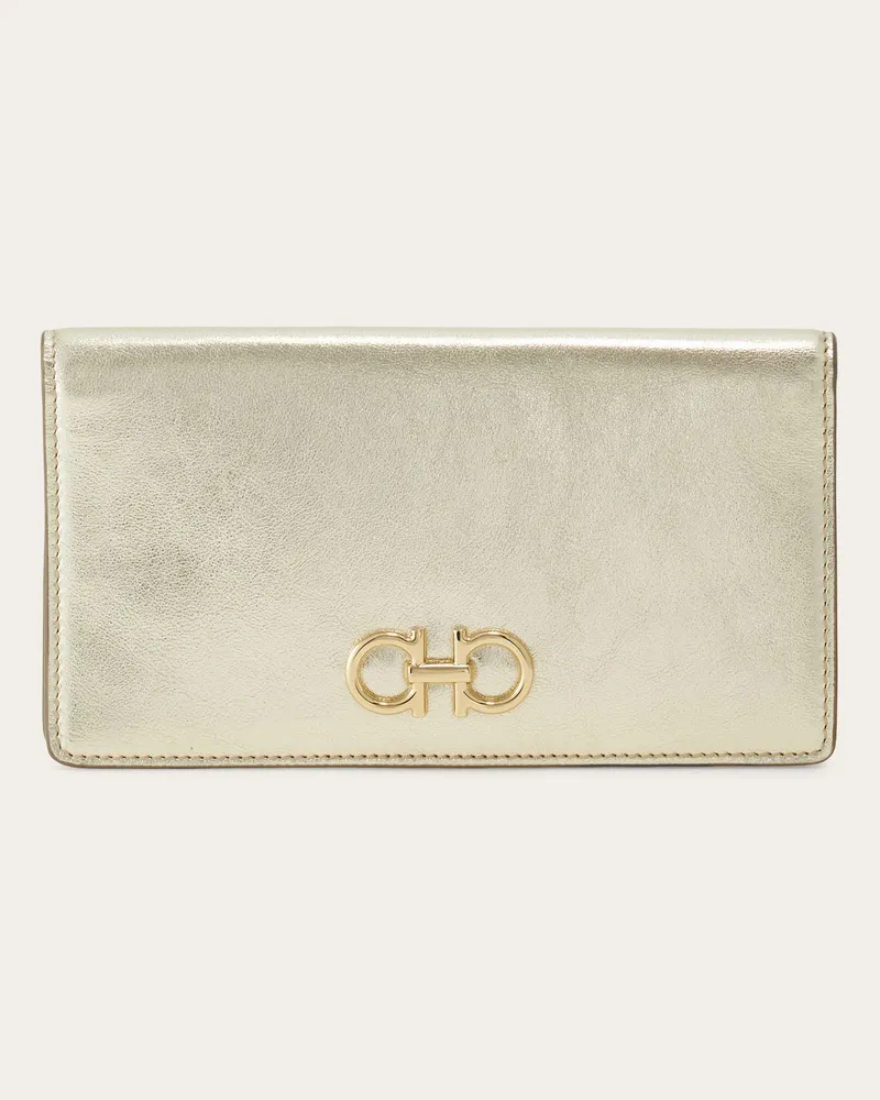 Ferragamo Damen Gancini Brieftasche Beige Beige