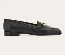 Damen Loafer mit Gancini-Ornament Schwarz Größe