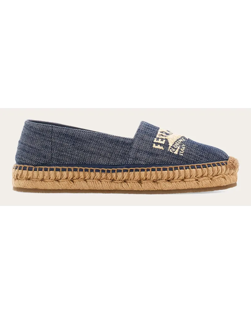 Ferragamo Damen Espadrilles aus Denim Blau Größe Blau