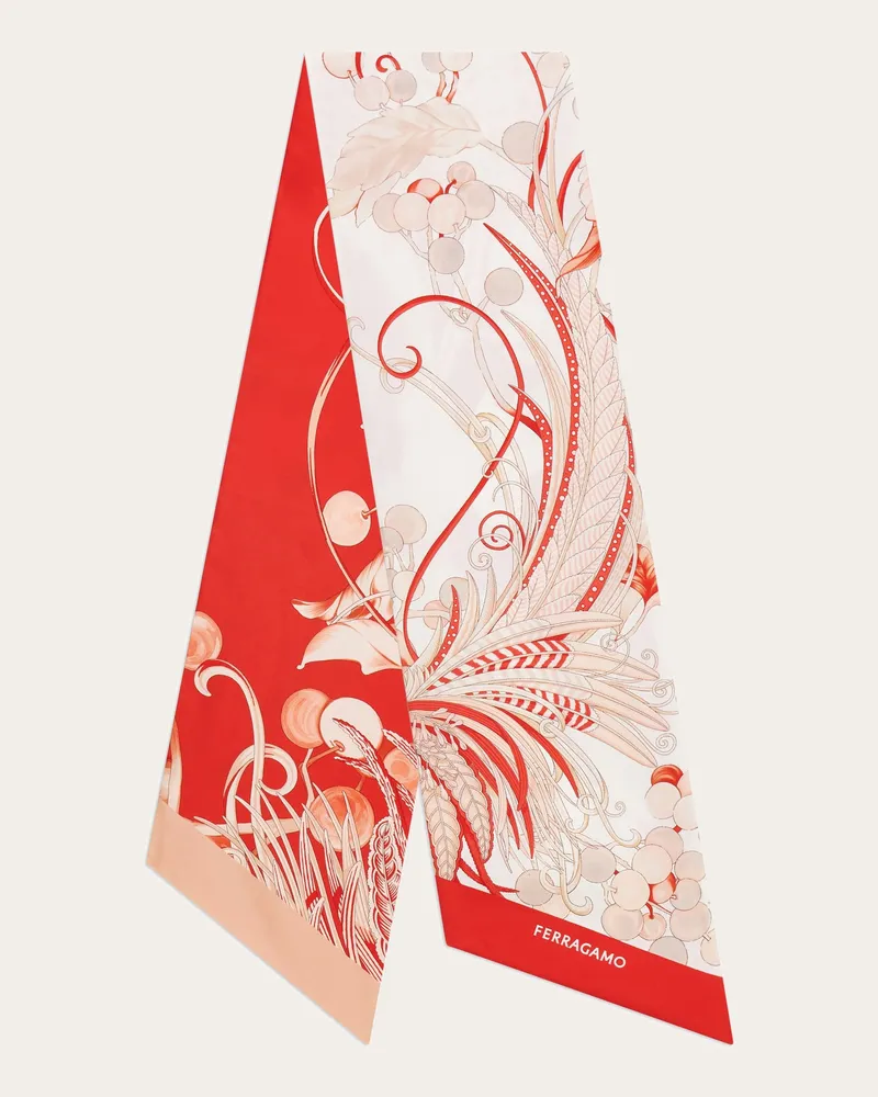 Ferragamo Damen Bandeau-Tuch mit Tiere-Print Orange Orange