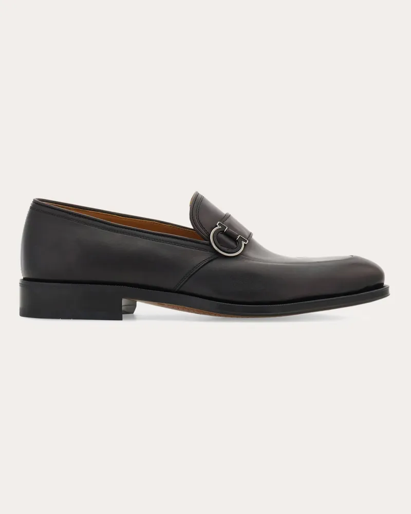 Ferragamo Herren Loafer mit Gancini-Ornament Schwarz Größe Schwarz