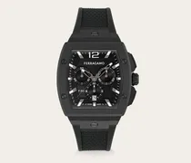 Herren F-80 tonneau Uhr Schwarz