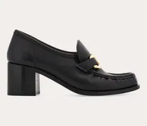 Damen Loafer mit Gancini-Ornament und Absatz Schwarz Größe