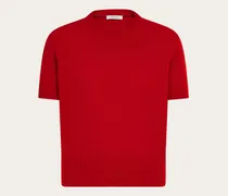 Damen T-Shirt aus Kaschmir Rot