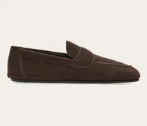 Herren Loafer aus Veloursleder Braun Größe
