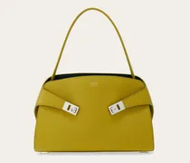 Damen Zweifarbige Schultertasche Hug Soft (M) Gelb