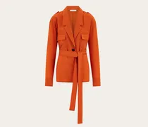 Damen Destrukturierter Blazer Braun