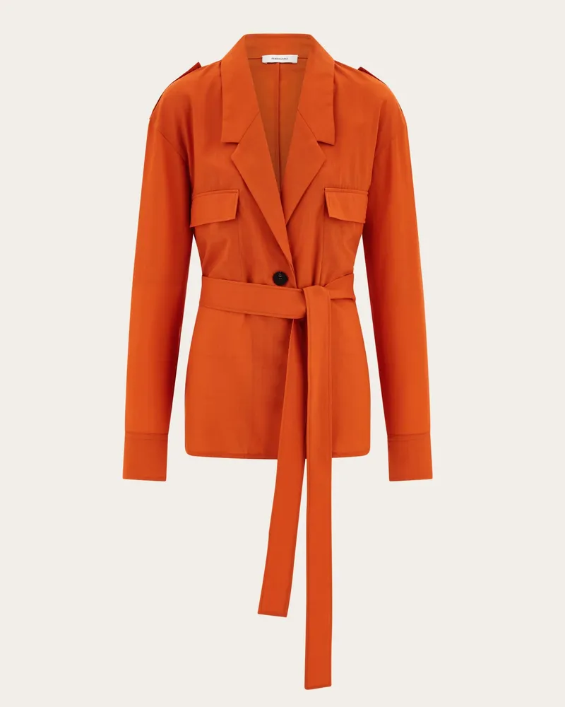 Ferragamo Damen Destrukturierter Blazer Braun Braun