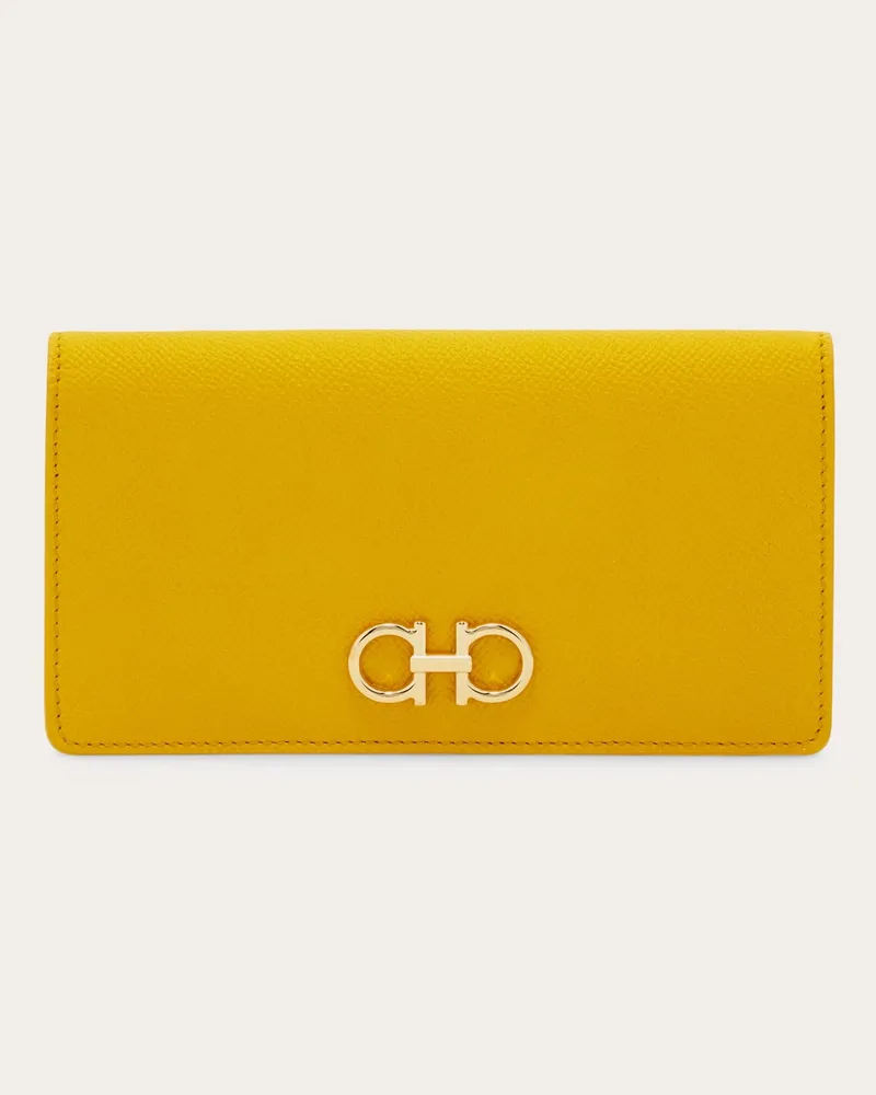 Ferragamo Damen Gancini Brieftasche Gelb Gelb