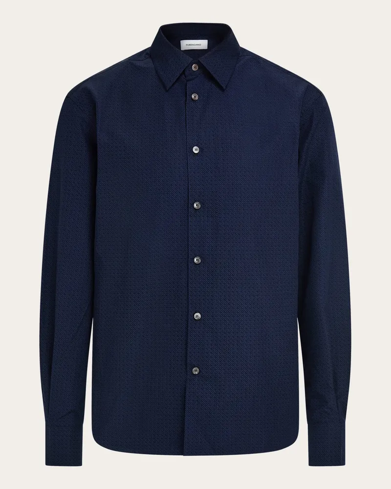 Ferragamo Herren Ferragamo Monogram shirt Schwarz Schwarz