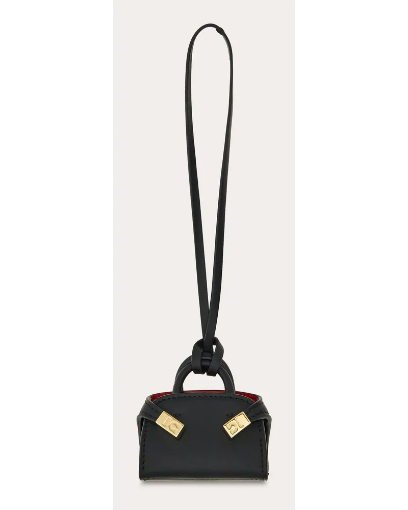 Ferragamo Damen Hug Mini-Charm Schwarz Schwarz