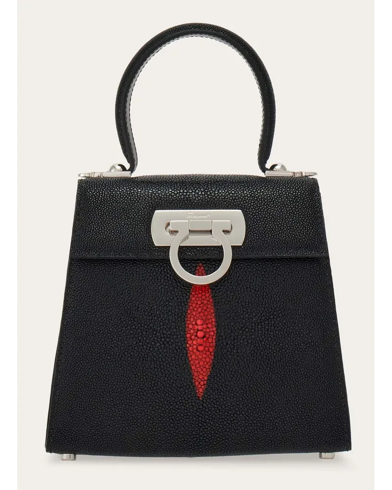 Ferragamo Damen Iconic Top Handle (S) Rot Rot