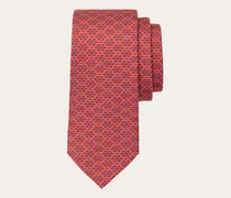 Herren Seidenkrawatte mit Gancini-Print Rot