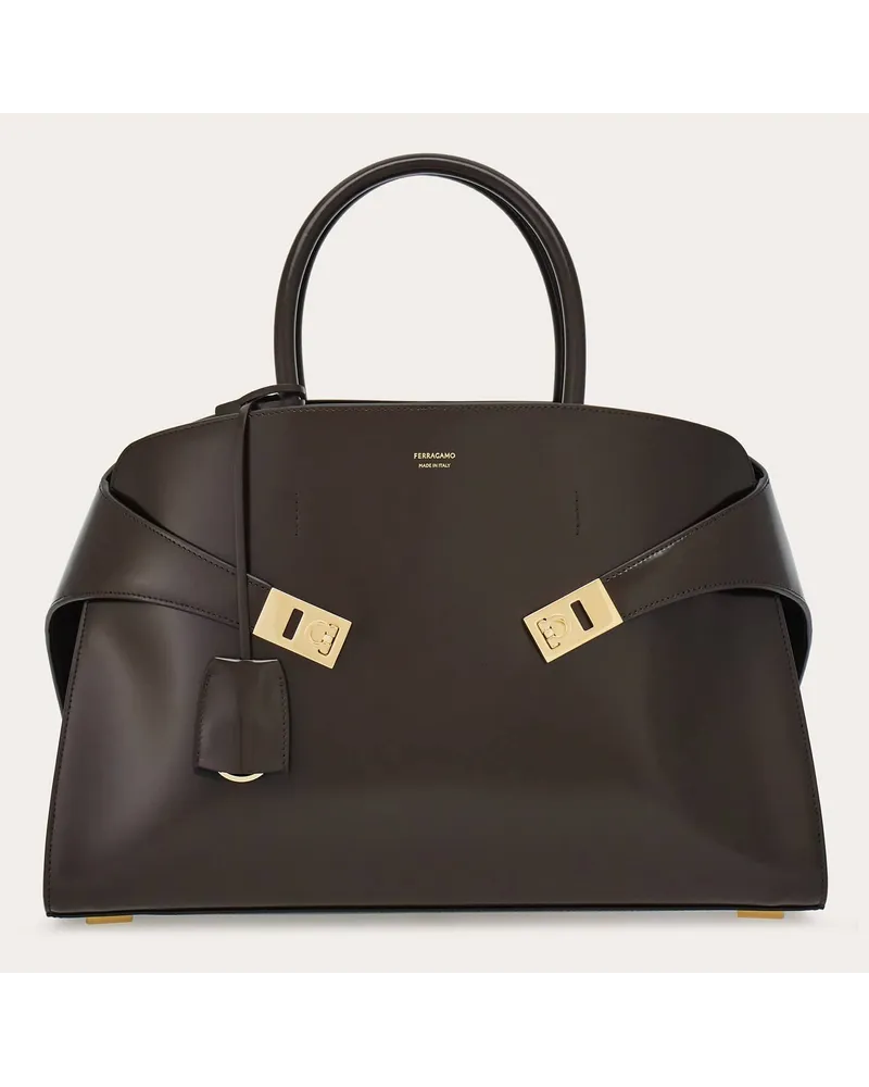 Ferragamo Damen Hug Handtasche (L) Braun Braun