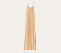 Damen Slip Dress aus Satin Beige